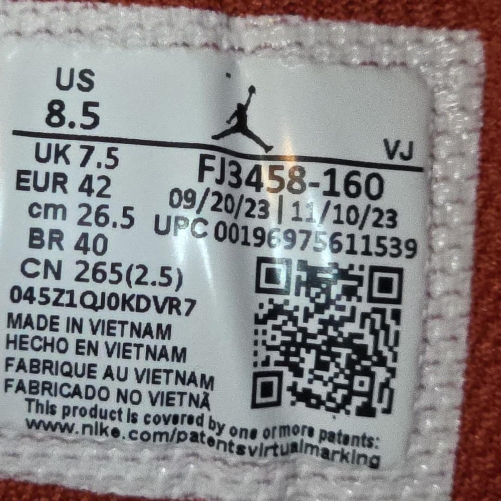 Air Jordan 1 Mid SE White/lobster Red - Sail Men's Size US 8.5 FJ3458 160 NIB - Picture 5 of 8